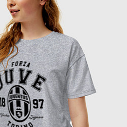 Футболка оверсайз женская Forza Juve 1897: Torino, цвет: меланж — фото 2