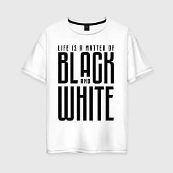 Женская футболка оверсайз Juventus: Black & White