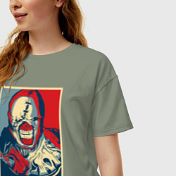 Футболка оверсайз женская STARS, цвет: авокадо — фото 2