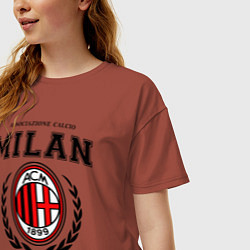 Футболка оверсайз женская Milan: I Rossoneri, цвет: кирпичный — фото 2