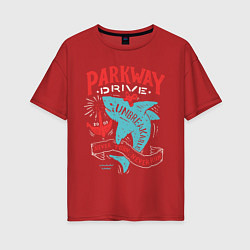Футболка оверсайз женская Parkway Drive: Unbreakable, цвет: красный