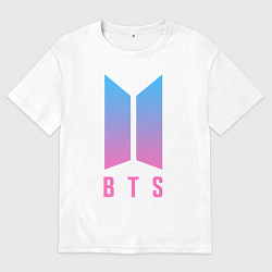 Женская футболка оверсайз BTS: Neon V