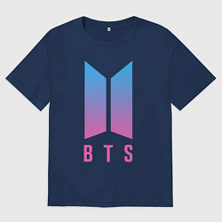 Женская футболка оверсайз BTS: Neon V