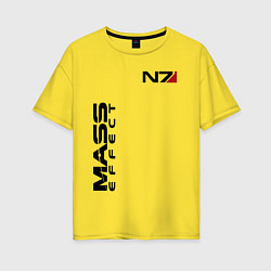 Футболка оверсайз женская MASS EFFECT N7, цвет: желтый