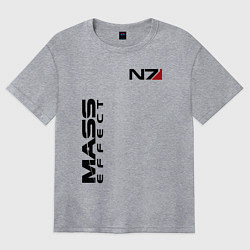 Футболка оверсайз женская MASS EFFECT N7, цвет: меланж