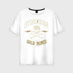 Футболка оверсайз женская Stone Sour: Gold Bones, цвет: белый