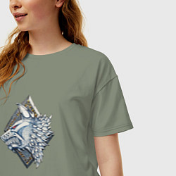 Футболка оверсайз женская Space Wolves, цвет: авокадо — фото 2