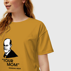 Футболка оверсайз женская Your Mom, цвет: горчичный — фото 2