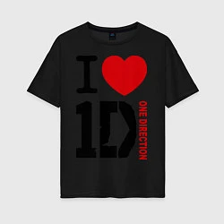 Женская футболка оверсайз I love 1D