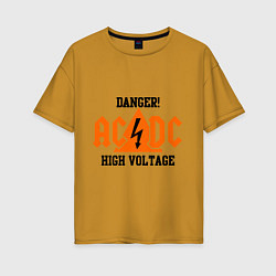 Женская футболка оверсайз AC/DC: High Voltage