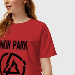 Футболка оверсайз женская Linkin Park, цвет: красный — фото 2