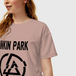 Футболка оверсайз женская Linkin Park, цвет: пыльно-розовый — фото 2