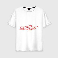 Футболка оверсайз женская Skillet, цвет: белый