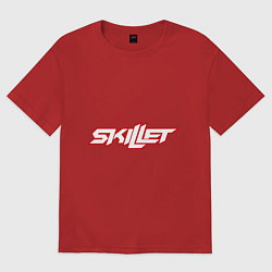 Футболка оверсайз женская Skillet, цвет: красный