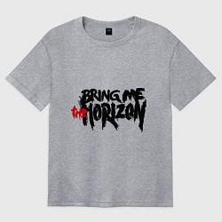 Футболка оверсайз женская Bring me the horizon, цвет: меланж