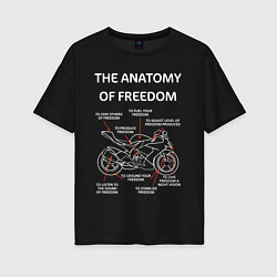 Женская футболка оверсайз The Anatomy of Freedom
