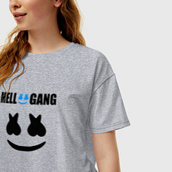 Футболка оверсайз женская Marshmello Mellogang, цвет: меланж — фото 2