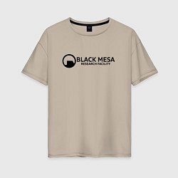 Женская футболка оверсайз Black Mesa: Research Facility