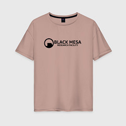 Женская футболка оверсайз Black Mesa: Research Facility