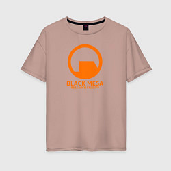 Женская футболка оверсайз Black Mesa: Research Facility