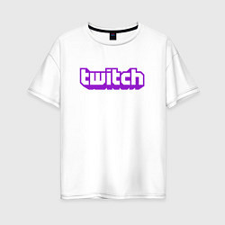 Женская футболка оверсайз Twitch Logo