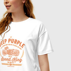 Футболка оверсайз женская Deep Purple: Speed King, цвет: белый — фото 2