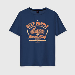 Футболка оверсайз женская Deep Purple: Speed King, цвет: тёмно-синий