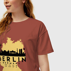 Футболка оверсайз женская Берлин - Германия, цвет: кирпичный — фото 2
