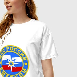 Футболка оверсайз женская Emercom Russia, цвет: белый — фото 2