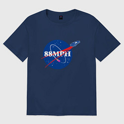 Женская футболка оверсайз NASA Delorean 88 mph