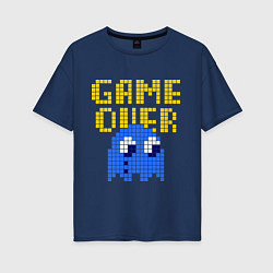 Футболка оверсайз женская Pac-Man: Game over, цвет: тёмно-синий