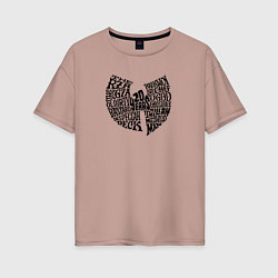 Футболка оверсайз женская WU TANG CLAN, цвет: пыльно-розовый