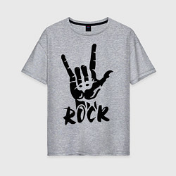 Женская футболка оверсайз Real Rock