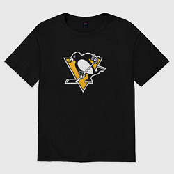 Футболка оверсайз женская Pittsburgh Penguins: Evgeni Malkin, цвет: черный