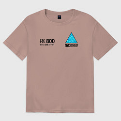 Футболка оверсайз женская RK800 CONNOR, цвет: пыльно-розовый