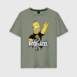 Женская футболка оверсайз Rock n Roll