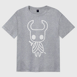 Футболка оверсайз женская Hollow Knight: Minimalism, цвет: меланж