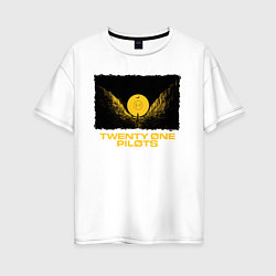 Футболка оверсайз женская TWENTY ONE PILOTS TOP, цвет: белый