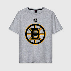 Футболка оверсайз женская Boston Bruins NHL, цвет: меланж