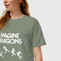 Футболка оверсайз женская IMAGINE DRAGONS, цвет: авокадо — фото 2