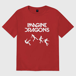 Футболка оверсайз женская IMAGINE DRAGONS, цвет: красный