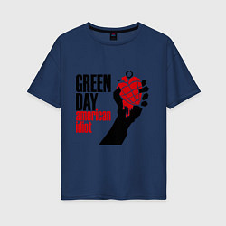 Женская футболка оверсайз Green Day: American idiot