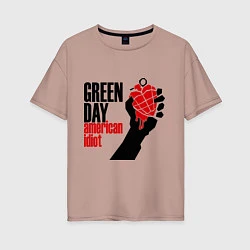 Женская футболка оверсайз Green Day: American idiot