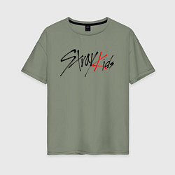 Футболка оверсайз женская STRAY KIDS BANGCHAN, цвет: авокадо