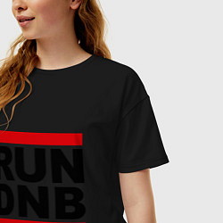 Футболка оверсайз женская RUN DNB, цвет: черный — фото 2