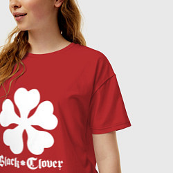 Футболка оверсайз женская Black Clover, цвет: красный — фото 2