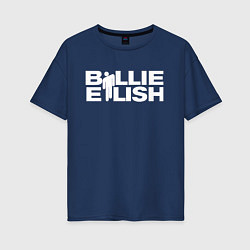 Футболка оверсайз женская BILLIE EILISH, цвет: тёмно-синий