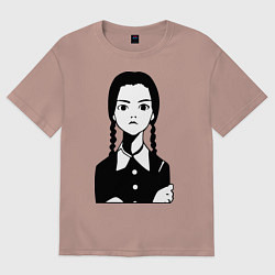 Женская футболка оверсайз Wednesday Addams