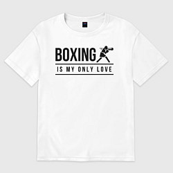 Футболка оверсайз женская Boxing life, цвет: белый