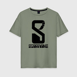 Женская футболка оверсайз Scorpions logo